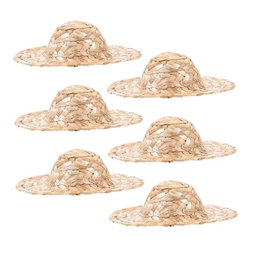 GALPADA 6 Stück Mini Strohhüte für Bastelprojekte Miniatur Sombrero für Puppen Kostümzubehör und DIY Dekorationen Leicht und Handgewebt für Puppenhaus und Kleine Haustiere GALPADA 6 Stück Mini Strohhüte für Bastelprojekte Miniatur Sombrero für Puppen Kostümzubehör und DIY Dekorationen Leicht und Handgewebt für Puppenhaus und Kleine Haustiere von GALPADA