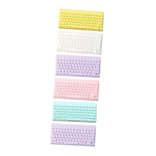 GALPADA 6 Stück Miniatur Tastatur Anhänger aus Resin Realistische DIY Schmuckanhänger und Puppenhaus Deko Leichte Farbechte Keyboard Charms für Kreative Schmuckherstellung und von GALPADA