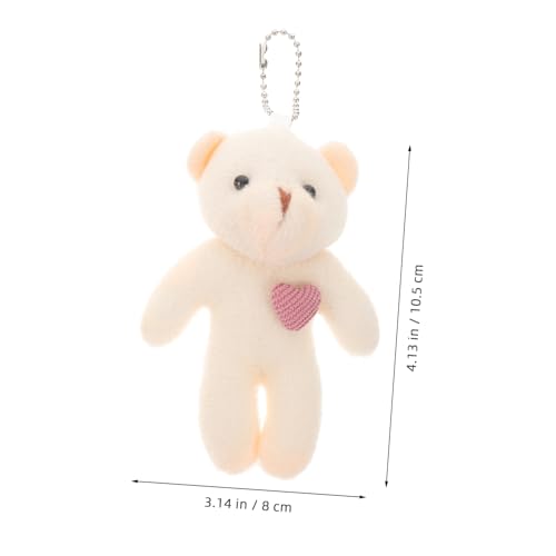 GALPADA 6 Stück Plüsch Bär Schlüsselanhänger Kuscheltier Anhänger Rucksack Deko Mini Teddybär Geschenk Anhänger für Geburtstag Valentinstag Weihnachten von GALPADA