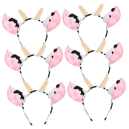 GALPADA 6 Stück Plüsch-Stirnband Plüschtiere halloween costume halloween kleidung haarschmuck haarreifen damen Haarreifen-Requisiten aus Kuhhorn Kopfschmuck für Partygirls Stoff von GALPADA