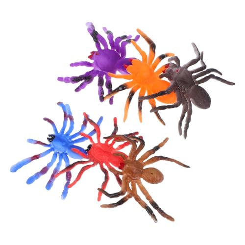 GALPADA 6 Stück Realistische Resin Spinnen Wasseraktivierte Farbwechsel Effekte Leicht und Langlebig für Halloween Dekoration Lernspielzeug und Party Requisiten von GALPADA