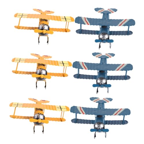 GALPADA 6 Stück Retro Metallflugzeuge für Heimdekoration Eisen Flugzeug Deko für Klassenzimmer Spielzimmer Fotorequisiten GALPADA 6 Stück Retro Metallflugzeuge für Heimdekoration Eisen Flugzeug Deko für Klassenzimmer Spielzimmer Fotorequisiten von GALPADA
