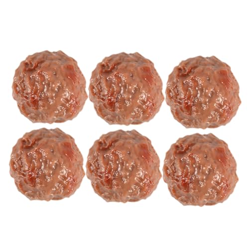 GALPADA 6 Stück Simuliertes Rindfleischballmodell realistisches Rindfleisch gefälschtes Rindfleisch für gefälschtes Lebensmittelmodell gefälschte Rindfleisch-Fleischbällchen PVC GALPADA 6 Stück Simuliertes Rindfleischballmodell realistisches Rindfleisch gefälschtes Rindfleisch für gefälschtes Lebensmittelmodell gefälschte Rindfleisch-Fleischbällchen PVC von GALPADA