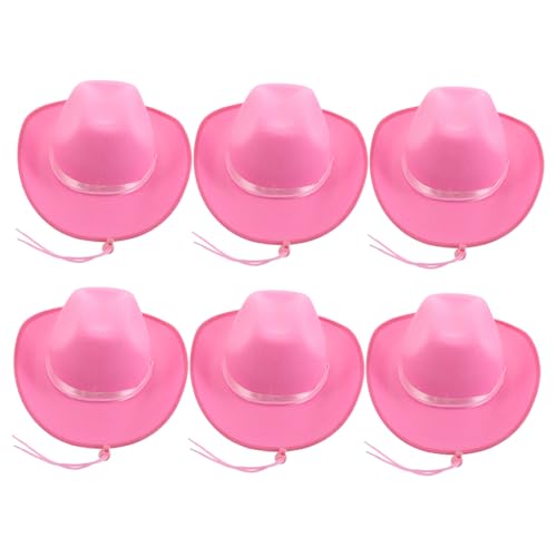 GALPADA 6 Stück Stilvolle Western Cowgirl Hüte mit Ripsband Partybedarf für Jungen und Mädchen Cosplay Kostüm Zubehör für Themenfeiern GALPADA 6 Stück Stilvolle Western Cowgirl Hüte mit Ripsband Partybedarf für Jungen und Mädchen Cosplay Kostüm Zubehör für Themenfeiern von GALPADA