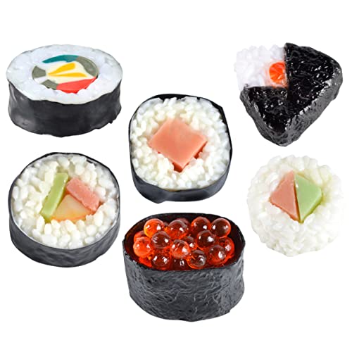 GALPADA 6 Stück Sushi -modellrequisiten Realistisch Simulieren Künstliches Sashimi-Modell Sehen Sushi-Hersteller Sushi Gehen Gefälschtes Sushi-Modell Dekorations-Sushi Sushi-Roller PVC GALPADA 6 Stück Sushi -modellrequisiten Realistisch Simulieren Künstliches Sashimi-Modell Sehen Sushi-Hersteller Sushi Gehen Gefälschtes Sushi-Modell Dekorations-Sushi Sushi-Roller PVC von GALPADA