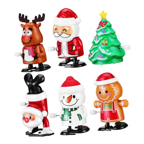 GALPADA 6 Stück Teiliges Aufziehspielzeug Weihnachtsmann Weihnachtsbaum Schneemann Rentier Lebkuchenmann Halloween Party Dekoration Geschenk aus Abs Robust Langlebig Kompakt GALPADA 6 Stück Teiliges Aufziehspielzeug Weihnachtsmann Weihnachtsbaum Schneemann Rentier Lebkuchenmann Halloween Party Dekoration Geschenk aus Abs Robust Langlebig Kompakt von GALPADA