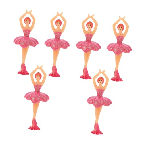 GALPADA 6 Stück Teiliges Ballerina Musikbox Figuren Handbemalte Tanzpuppen Tortendekoration für Geburtstagsfeiern Fördert Kunstinteresse und Leicht Tragbar und Sammelwürdig von GALPADA