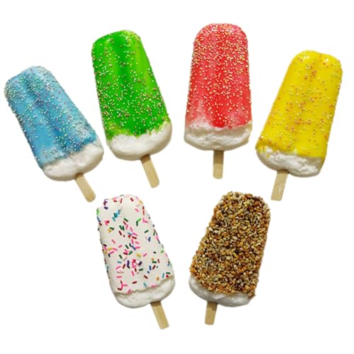 GALPADA 6 Stück Teiliges Eiscreme Modell Realistische Simulation Farbenfrohe Fotografie Requisiten Künstliche Dessertdekoration für Party Festival und Eisshops Kindgerechtes GALPADA 6 Stück Teiliges Eiscreme Modell Realistische Simulation Farbenfrohe Fotografie Requisiten Künstliche Dessertdekoration für Party Festival und Eisshops Kindgerechtes von GALPADA