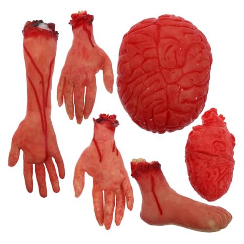 GALPADA 6 Stück Teiliges Halloween Deko mit Blutigen Realistischen Abgetrennten Körperteilen für Gruselige Partydekoration Wiederverwendbar Langlebig Umweltfreundlich Perfektes GALPADA 6 Stück Teiliges Halloween Deko mit Blutigen Realistischen Abgetrennten Körperteilen für Gruselige Partydekoration Wiederverwendbar Langlebig Umweltfreundlich Perfektes von GALPADA