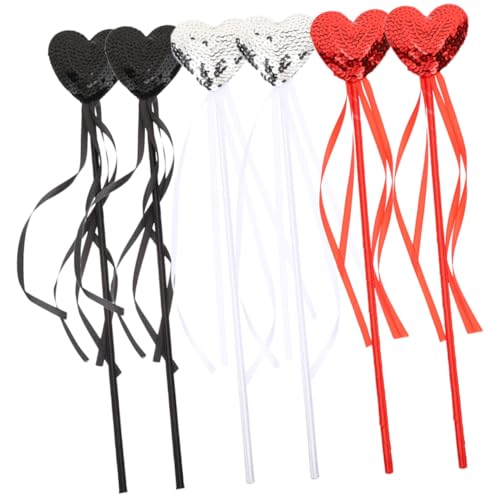 GALPADA 6 Stück Teiliges Herz Glitzer Zauberstäbe für Mädchen Leuchtende Feenstäbe mit Pailletten und Fotorequisiten für Geburtstag Halloween Kostüm Bühne und Party GALPADA 6 Stück Teiliges Herz Glitzer Zauberstäbe für Mädchen Leuchtende Feenstäbe mit Pailletten und Fotorequisiten für Geburtstag Halloween Kostüm Bühne und Party von GALPADA