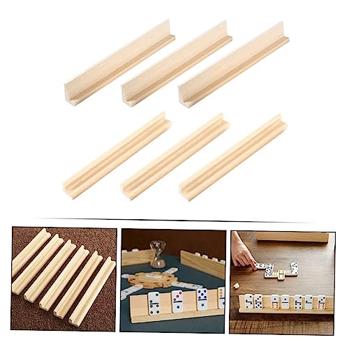 GALPADA 6 Stück Teiliges Holz Domino Halter mit Schrägem Winkel Natürlicher Holzständer für Praktisches Domino Stabile Aufbewahrung Handfreies Design für Spielspaß GALPADA 6 Stück Teiliges Holz Domino Halter mit Schrägem Winkel Natürlicher Holzständer für Praktisches Domino Stabile Aufbewahrung Handfreies Design für Spielspaß von GALPADA