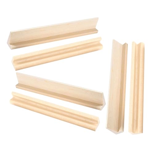 GALPADA 6 Stück Teiliges Holz Domino Tablett Vielseitige Buchstabenhalter für DIY Dekoration Kreative Holzständer für Spielsteine und Bastelprojekte Robustes Design für Zuhause und Büro von GALPADA