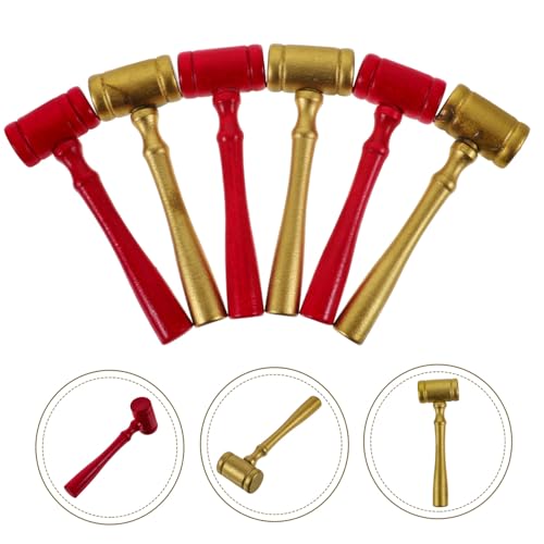 GALPADA 6 Stück Teiliges Holzrichterhammer Sicheres Kinderspielzeug mit Glatten Kanten für Rollenspiele Geburtstagsgeschenke und Hand Auge koordinationstraining bei Jungen und Mädchen GALPADA 6 Stück Teiliges Holzrichterhammer Sicheres Kinderspielzeug mit Glatten Kanten für Rollenspiele Geburtstagsgeschenke und Hand Auge koordinationstraining bei Jungen und Mädchen von GALPADA