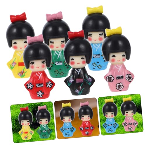 GALPADA 6 Stück Teiliges Japanische Kimono Puppen aus PVC Traditionelle Handgefertigte Figuren für Desktop-Dekoration Kindersicher Farbintensiv und Detailreich Gestaltet GALPADA 6 Stück Teiliges Japanische Kimono Puppen aus PVC Traditionelle Handgefertigte Figuren für Desktop-Dekoration Kindersicher Farbintensiv und Detailreich Gestaltet von GALPADA