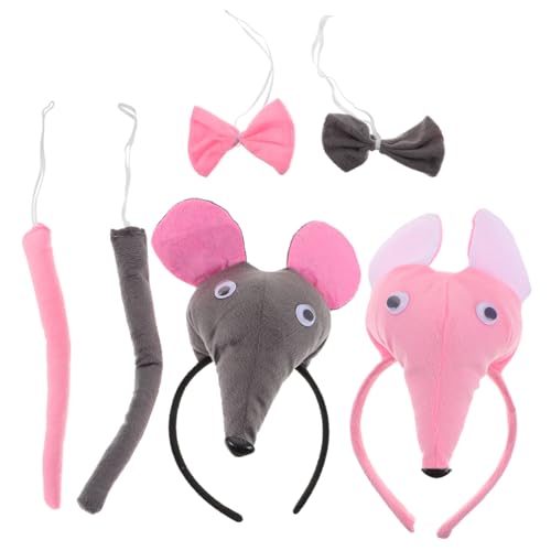 GALPADA 6 Stück Teiliges Maus Kostüm mit Cartoon Ohr Haarreifen Schleife und Leichtes Tragbares Cosplay Zubehör für Mädels Party Karneval Halloween Weihnachten GALPADA 6 Stück Teiliges Maus Kostüm mit Cartoon Ohr Haarreifen Schleife und Leichtes Tragbares Cosplay Zubehör für Mädels Party Karneval Halloween Weihnachten von GALPADA