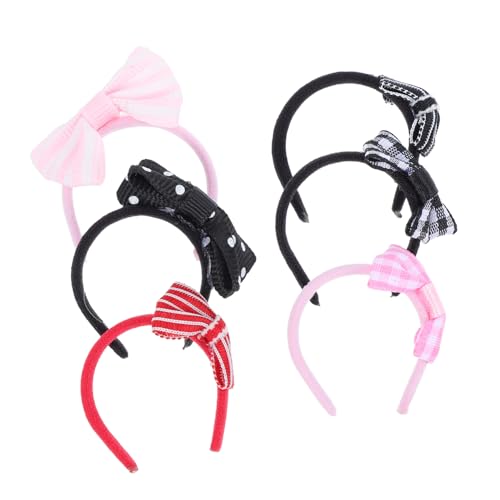 GALPADA 6 Stück Teiliges Mini Haarschleifen Leichte Puppenhaar Haarreifen für DIY Puppenzubehör Kreative Miniatur Haarreifen für Puppenhaus Dekoration und Bastelspaß von GALPADA
