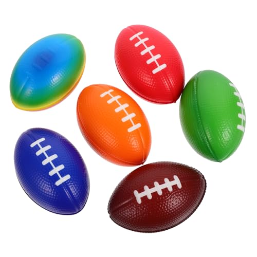 GALPADA 6 Stück Teiliges Mini Rugby Footballs Dekorative Sportbälle aus PU für Partys DIY Landschaftsdeko Langlebig Sicher und Leicht Mini Spielplätze und von GALPADA