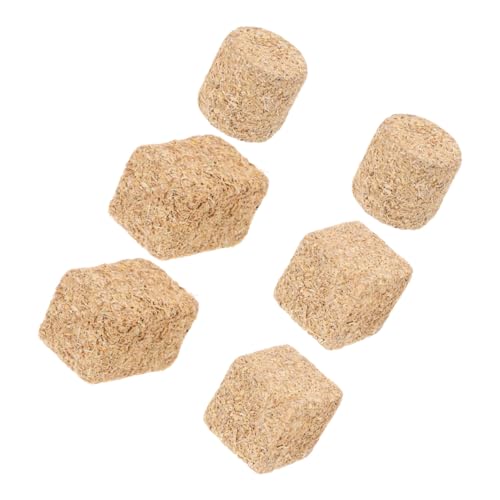 GALPADA 6 Stück Teiliges Miniatur Heuballen Realistische Bauernhof Deko für Tisch Garten Cowboy Party Halloween DIY Zubehör von GALPADA