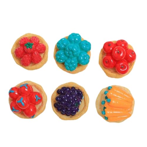 GALPADA 6 Stück Teiliges Miniatur Obst und Gemüsekorb Modell Realistische Puppenhaus Dekoration Lebensnahe Obstkorb Figuren Kreatives Zubehör für Miniaturlandschaften und DIY von GALPADA