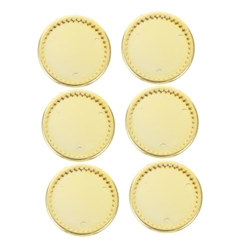 GALPADA 6 Stück Teiliges Miniatur Puppengeschirr aus Goldfarbenem Kunststoff Robuste Mini Platten und Tabletts für Puppenhaus Küchendekoration Detailreiche Küchenzubehör Deko von GALPADA