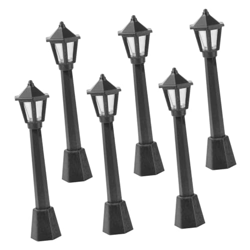 GALPADA 6 Stück Teiliges Miniatur Straßenlaternen Schwarz Realistische Mikro Landschaftsbeleuchtung Robuste Kunststoffmodelle für Puppenhaus Sandtisch Deko und Bastelprojekte GALPADA 6 Stück Teiliges Miniatur Straßenlaternen Schwarz Realistische Mikro Landschaftsbeleuchtung Robuste Kunststoffmodelle für Puppenhaus Sandtisch Deko und Bastelprojekte von GALPADA