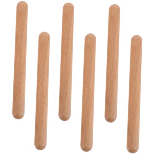 GALPADA 6 Stück Teiliges Rhythmus Sticks aus Holz Pädagogische Musikspielzeuge für Kleinkinder Fördert Musikalisches Lernen Kognitive Entwicklung und Gruppenspiel von GALPADA