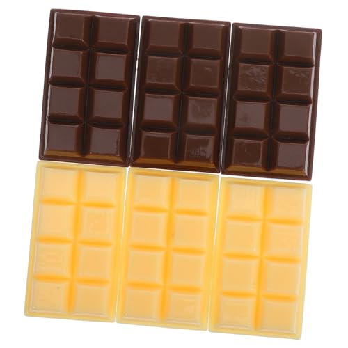 GALPADA 6 Stück Teiliges Schokoladenmodell aus Resin Realistische Dekorative Schokolade in Braun und Weiß Täuschend Echte Künstliche Schokoladen Deko für Kuchen Fotografie und GALPADA 6 Stück Teiliges Schokoladenmodell aus Resin Realistische Dekorative Schokolade in Braun und Weiß Täuschend Echte Künstliche Schokoladen Deko für Kuchen Fotografie und von GALPADA