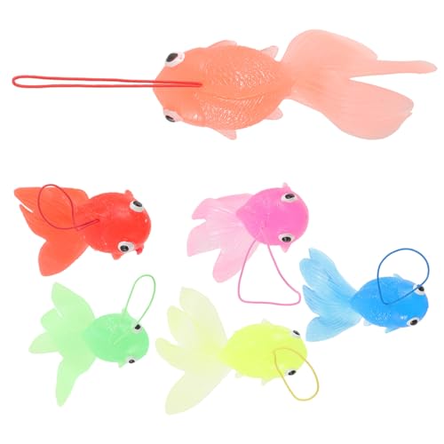 GALPADA 6 Stück Teiliges TPR Goldfisch Realistische Simulation Schwimmende Aquarium Dekoration Badewannenspielzeug Farbenfrohe Weiche Figuren für Kreatives GALPADA 6 Stück Teiliges TPR Goldfisch Realistische Simulation Schwimmende Aquarium Dekoration Badewannenspielzeug Farbenfrohe Weiche Figuren für Kreatives von GALPADA