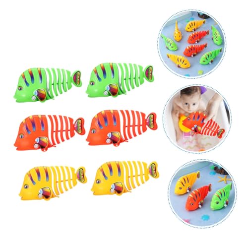 GALPADA 6 Stück Teiliges Wind up Fischspielzeug Lustige Cartoon Modelle aus Kindersicherem Kunststoff Schwingende Bade Spielzeugfiguren zur Motorischen und Dekoration GALPADA 6 Stück Teiliges Wind up Fischspielzeug Lustige Cartoon Modelle aus Kindersicherem Kunststoff Schwingende Bade Spielzeugfiguren zur Motorischen und Dekoration von GALPADA