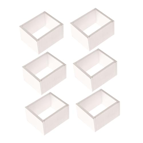 GALPADA 6 Stück puppenhaus mini möbel holzschrank puppenhaus deko Puppenhaus Accessoire Miniaturmodell Bausätze Regal landschaftsbau mini dekorativer Mini-Hausschrank Birke Weiß von GALPADA