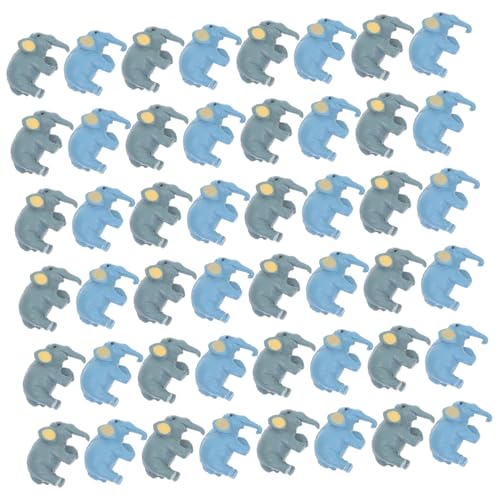 GALPADA 60 Stück Teiliges Miniatur- Stabilem Resin Realistische Kleine Elefantenfiguren für Puppenhaus Garten-dekor DIY-bastelprojekte und Natürliche Wohnaccessoires von GALPADA