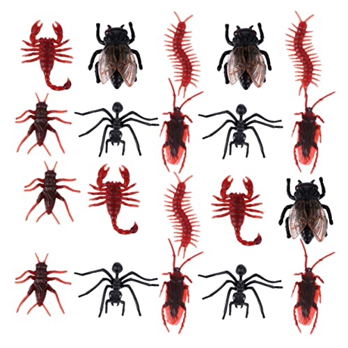GALPADA 60 Stück Teiliges Realistische Insektenmodelle für Halloween Spinnen Skorpione für Streiche und Dekorationen um Freunde zu Erschrecken von GALPADA