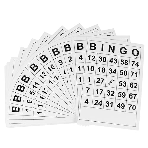 GALPADA 60Stücke Bingo Spielkarten für Spaß und Intellektuelle Entwicklung Langlebig aus Beschichtetem Einfach für Familienabende und Spieleabende von GALPADA