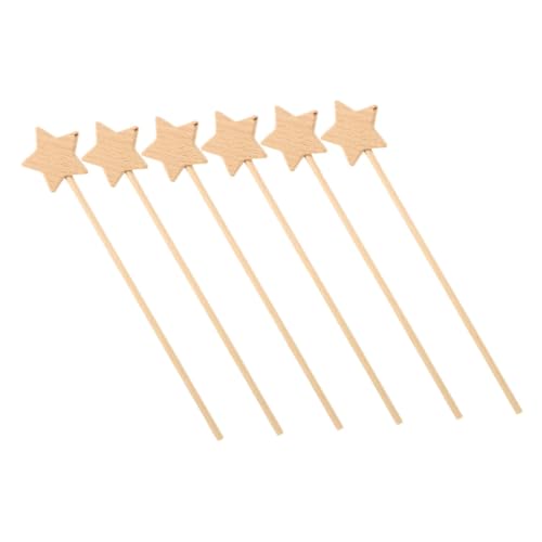 GALPADA 6Stücke Holz Feenstab Unbemalt DIY Bastelset für Partys Feenzimmerdekoration Leicht und Wiederverwendbar für Kreative Malprojekte und Rollenspiele von GALPADA