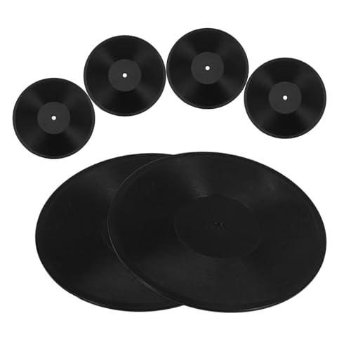 GALPADA 6Stücke Schallplatten Dekoration für Puppenhaus Verschleißfestes Material Miniaturartikel für Mikro Landschaften und DIY Hausdekoration von GALPADA