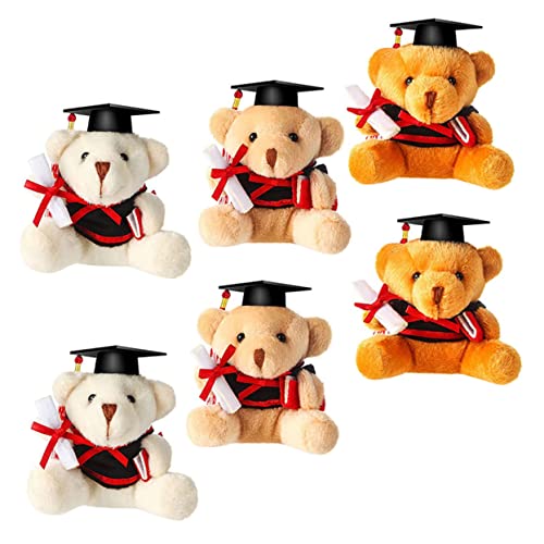GALPADA 6Stücke Teiliges Plüsch Abschlussbär Anhänger Weiche Teddybären Schlüsselanhänger für Abschlussfeiern Gedenkgeschenke und Dekoration GALPADA 6Stücke Teiliges Plüsch Abschlussbär Anhänger Weiche Teddybären Schlüsselanhänger für Abschlussfeiern Gedenkgeschenke und Dekoration von GALPADA