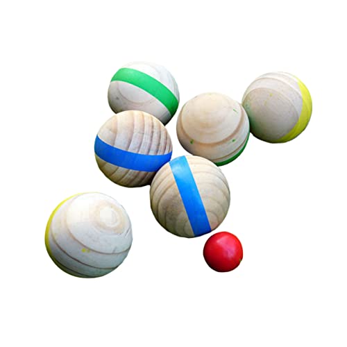GALPADA 7 Stück Teiliges Outdoor Bocce Hochwertigem Holz für Kreatives Wurfspiel für und Bewegung für Kleinen Zufällige Farbe Zufällige Farbe von GALPADA