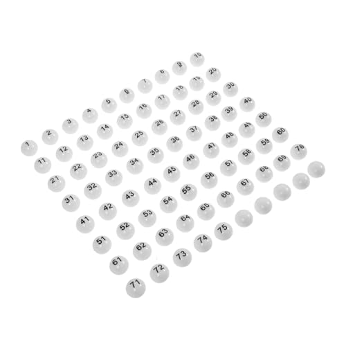 GALPADA 75 Stück Zubehör für Lotterieautomaten Partybälle Partygeschenkball nummerierter Ball Gewinnspielkugeln nummerierte Bingokugel Plastikbälle für Spiele Hohle Tombolakugeln Weiß GALPADA 75 Stück Zubehör für Lotterieautomaten Partybälle Partygeschenkball nummerierter Ball Gewinnspielkugeln nummerierte Bingokugel Plastikbälle für Spiele Hohle Tombolakugeln Weiß von GALPADA
