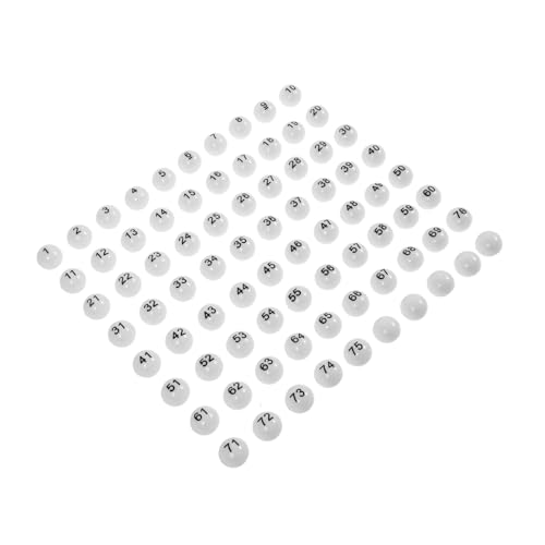 GALPADA 75Stücke Nummerierte Plastikkugeln Für Lotteriespiele Und Partys Praktische Spielbälle Für Tombola Bingo Und Veranstaltungen Helle Lesbare Jedem Ball von GALPADA
