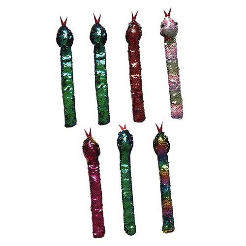 GALPADA 7Stücke Pailletten Schlangen Schlagarmbänder Entzückendes Slap Band für Langlebiges und Sicheres Armband Perfektes für Halloween und Besondere Anlässe GALPADA 7Stücke Pailletten Schlangen Schlagarmbänder Entzückendes Slap Band für Langlebiges und Sicheres Armband Perfektes für Halloween und Besondere Anlässe von GALPADA