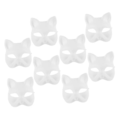 GALPADA 7st Maske Lebensechte Katze Spot-dekoration Künstliche Dekoration Figuren Miniaturkatzen-künstlerfiguren Abschlussballkostüm Leeres Kostüm Glück Winkende Katze Weiß Papier GALPADA 7st Maske Lebensechte Katze Spot-dekoration Künstliche Dekoration Figuren Miniaturkatzen-künstlerfiguren Abschlussballkostüm Leeres Kostüm Glück Winkende Katze Weiß Papier von GALPADA