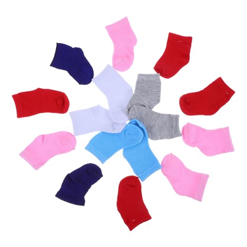GALPADA 8 Paar Puppensocken Puppendekor Süße Spielzeugsocken Für Puppen Mädchen Kleine Puppensocken Minisocken Weiße Socken Mädchensocken Dekoration Mädchenspielzeug von GALPADA