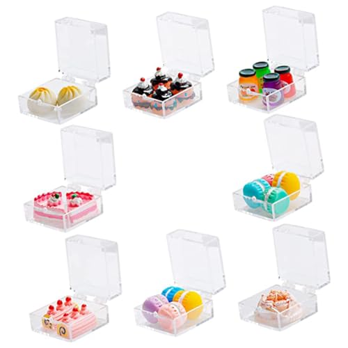 GALPADA 8 Sätze Teiliges Miniatur Spiellebensmittel Set Realistische Dessert Modelle Harz Detailreiche Puppenhaus Dekoration Langlebig und Schön als Fotorequisiten für Spielküchen von GALPADA