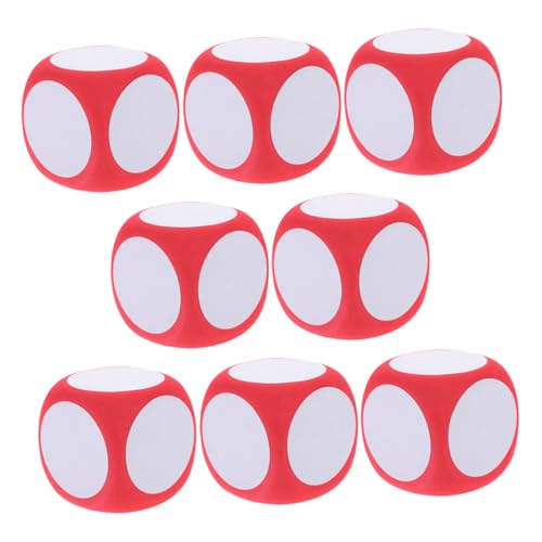 GALPADA 8 Stück DIY Blanko-würfel: Große Schaumstoffwürfel 6 cm, Tragbar, Abwaschbar, Beschreibbar, Für Den Mathematikunterricht Von Kindern (rot) von GALPADA