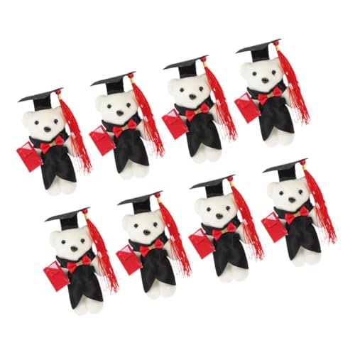GALPADA 8 Stück Mini -Arzt Plüsch-Abschlussbär- Abschluss Bär Diplom-Bär Plüsch Bär Abschluss Dekoration Abschlussbär Bouquet Bear Mini-Abschlussbär-Ornament Schaum von GALPADA