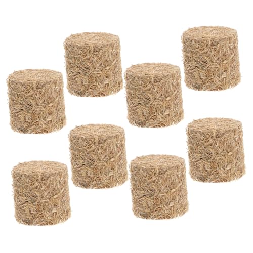 GALPADA 8 Stück Simulierter Heuhaufen Mini Heuschober Gefälschter Heuschober Bast Mini Heuballen Dekoration Für Den Tisch Miniatur Bausatz Für Puppenhaus von GALPADA