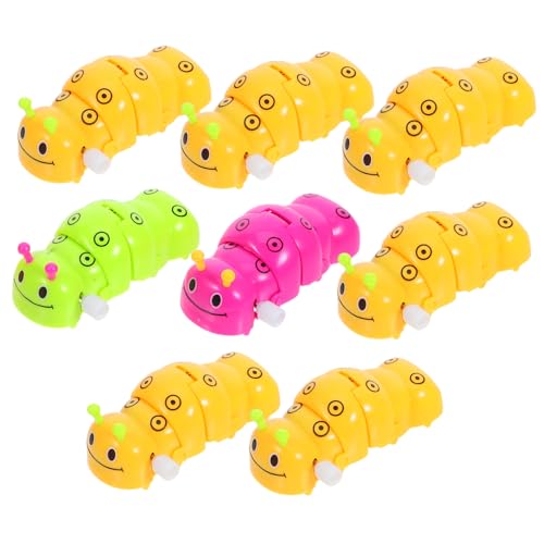 GALPADA 8 Stück Teiliges Aufziehspielzeug Bunte Raupen Motorikspielzeug Hand Auge Koordination Lernspielzeug für Jungen Mädchen Partygeschenk Zufällige Farbe Zufällige Farbe von GALPADA