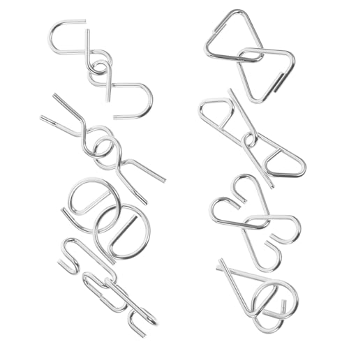 GALPADA 8 Stück Teiliges Chinesisches Metall Gehirntrainer Puzzle Antikes Design Fördert Problemlösung Feinmotorik als Lernspielzeug für Erwachsene von GALPADA