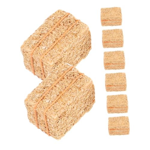 GALPADA 8 Stück Teiliges Mini Strohballen aus Echtem Stroh Realistische Miniatur Heuballen für Puppenhaus Dekoration DIY Sandtisch Szene Foto Requisite Langlebig und Formstabil GALPADA 8 Stück Teiliges Mini Strohballen aus Echtem Stroh Realistische Miniatur Heuballen für Puppenhaus Dekoration DIY Sandtisch Szene Foto Requisite Langlebig und Formstabil von GALPADA