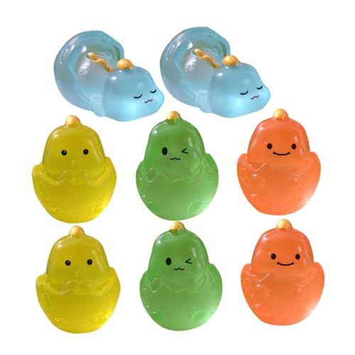 GALPADA 8 Stück Teiliges Miniatur Dinosaurier Figuren aus Robustem Harz Leuchtend Leichte Mini Dino Dekoration für Garten Aquarium Auto und DIY Bastelprojekte GALPADA 8 Stück Teiliges Miniatur Dinosaurier Figuren aus Robustem Harz Leuchtend Leichte Mini Dino Dekoration für Garten Aquarium Auto und DIY Bastelprojekte von GALPADA